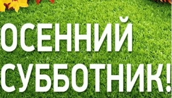 "Путь к чистоте и порядку". Осенний субботник.
